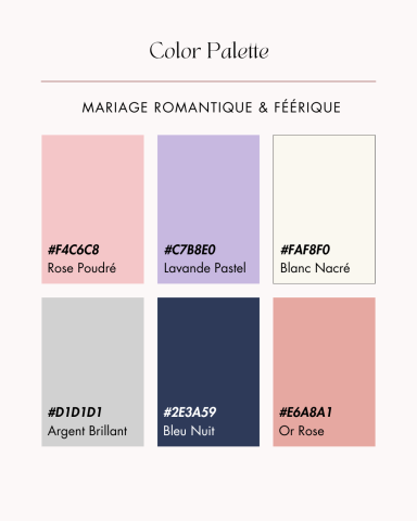 mariage romantique et feerique