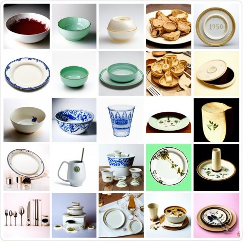 vaisselle XXe siecle